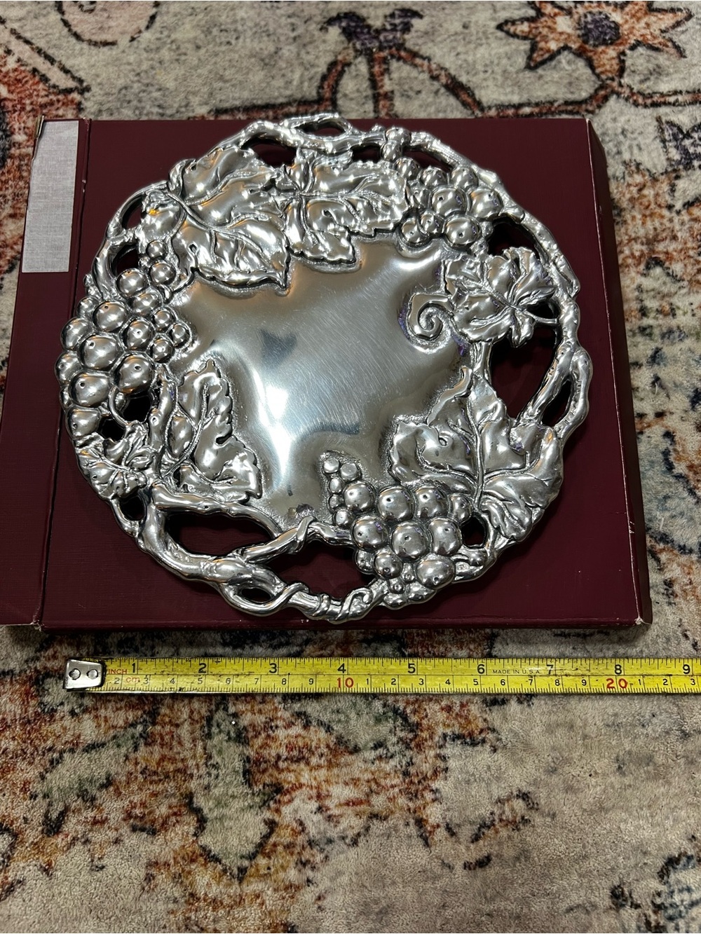 Arthur Court Silver Grape & Vine Trivet